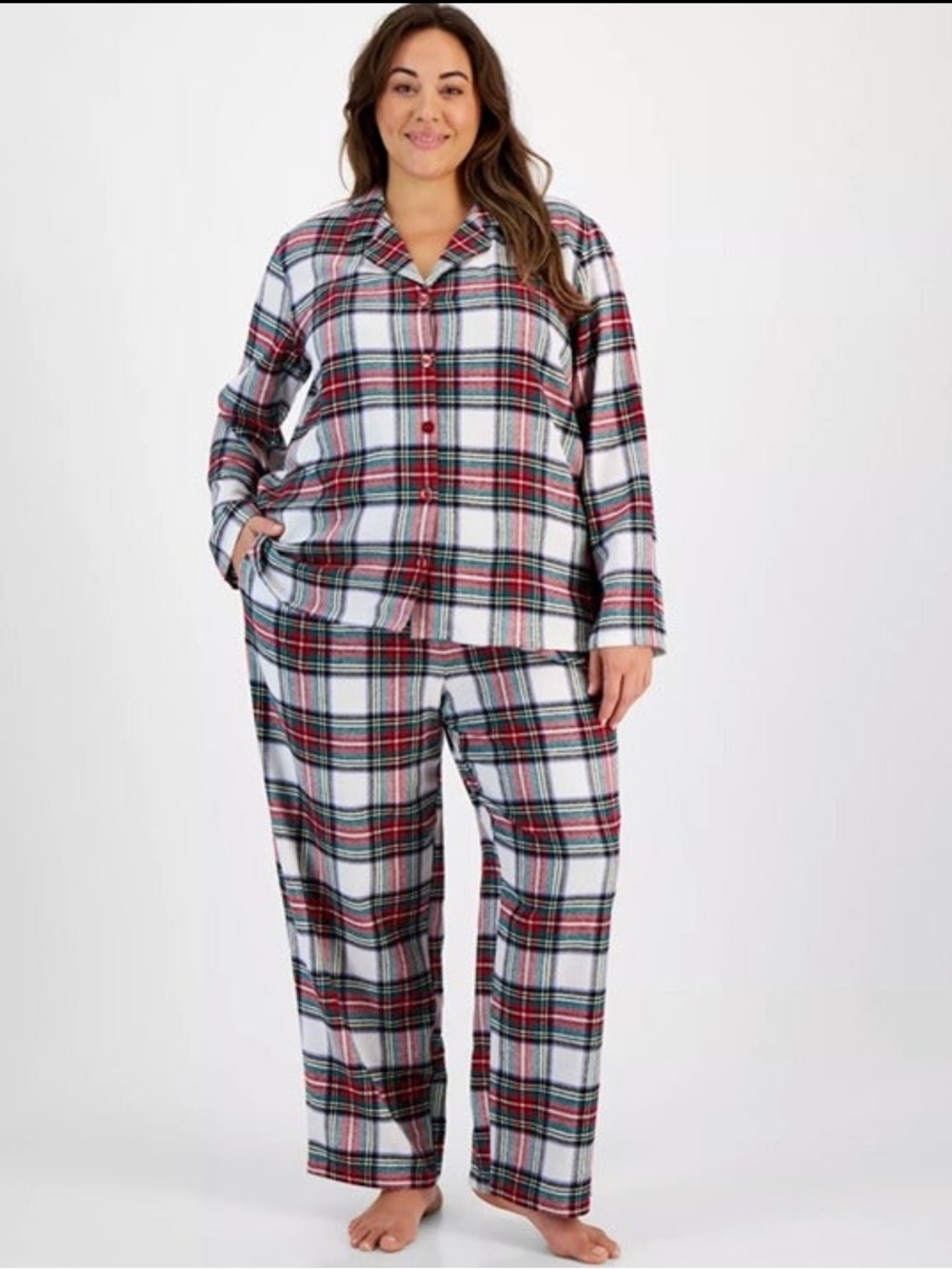 New! Macy's Family Pajamas Stewart Plaid Set